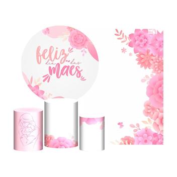 Kit Casado Dia Das Mães Painel Redondo Trio Capas Cilindro - Prime ...