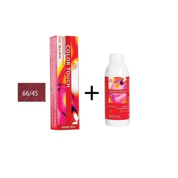 Kit Coloração+Emulsão Color Touch 66.45 Lou Escu Int Ver 60G - Tinta de