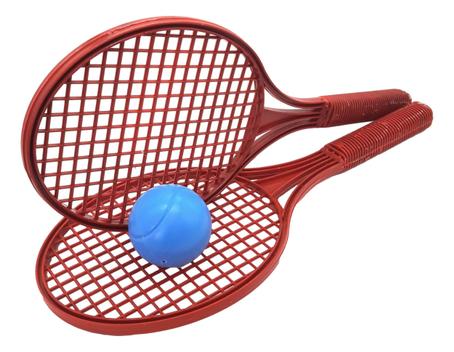 BESPORTBLE 1 Conjunto Jogo De Tênis Infantil Brinquedos De Bola De Raquete  De Esportes Conjunto De Brinquedos De Badminton Bola De Raquete De Malha