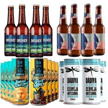 Kit Com 20 Cervejas Sem Álcool Artesanal Nacional 355 Ml - Dádiva ...