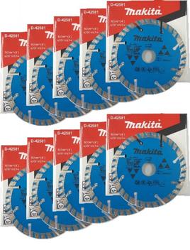 Kit Combo 10 Discos Diamantado para Concreto/Granito - D-42581 - Makita ...