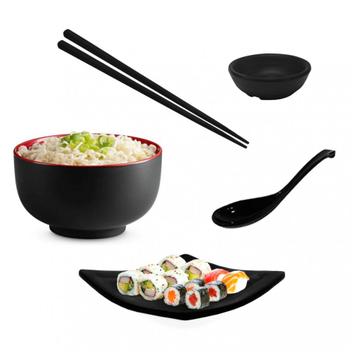 Kit Jogo Jantar Sushi 6 Peças Cerâmica Japão Comida Japonesa 2 Pessoas -  Alleanza Cerâmica - Kit Comida Japonesa - Magazine Luiza