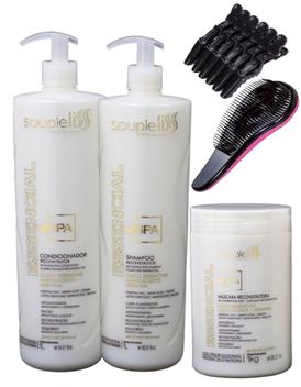 Traitement Lissant Brésilien SoupleLiss Brazilian Essential - 1L - Redresse Et Assouplit Les Cheveux