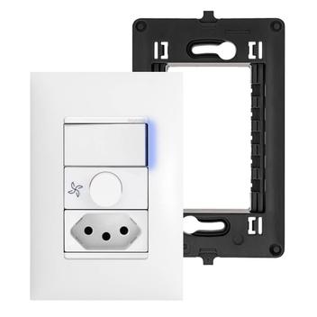 Pial Plus Mais Kit Completo Variador Ventilador Com Interruptor Simples + Tomada 10A ...