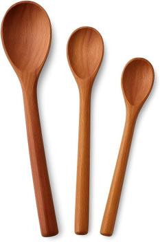 Kit Conjunto de 3 Colheres de Pau Madeira para Cozinha, Tamanhos ...