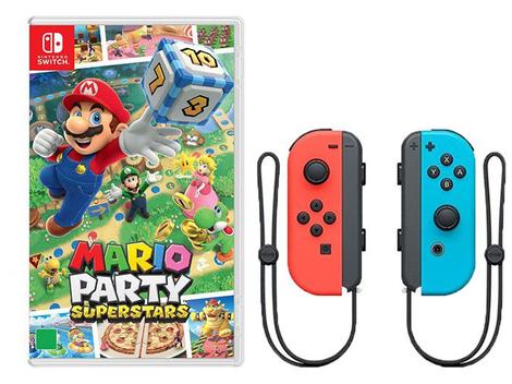Controle Switch Joy Con + Mario Party