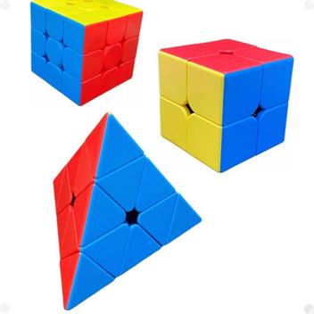 Box Cubo Mágico Original 2x2 + 3x3 Triangular Profissional Multi Cor  Qualidade Magic Cube Infantil Resistente Rapido - Mundo Do Comercio - Cubo  Mágico - Magazine Luiza
