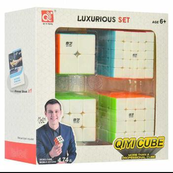 Cubo Mágico Qiyi Kit 4 Peças - Speed 2x2, 3x3, 4x4 e 5x5