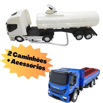 Kit Caminhão Brinquedo Tanque + Carga De Bebida + Carroceria - Usual  Brinquedos - Caminhões, Motos e Ônibus de Brinquedo - Magazine Luiza