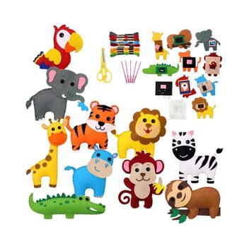 Kit De Costura Para Niños - Gato Brujo De Fieltro (Pack De 3), Manualidades Infantiles Para Principiantes