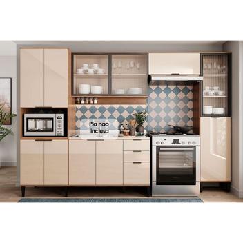 Kit de Cozinha Completa 5 Peças Alpha (2Aéreos+1Balcão+1Paneleiro ...