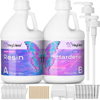 Kit Resina Epóxi Pmbqifay 2 Galões - Transparente Autonivelante