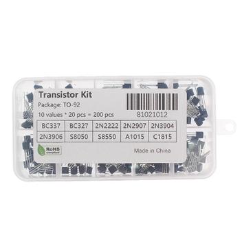 Kit de Transistores NPN e PNP - S8050, S8550, S9012, 2N3904, 2N3906 Kit de Transistores NPN e PNP - S8050, S8550, S9012, 2N3904, 2N3906