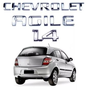 Kit Emblemas Letreiro Gm Chevrolet Agile E 1.4 Cromado - E2CR ACESSORIOS -  Emblemas - Magazine Luiza