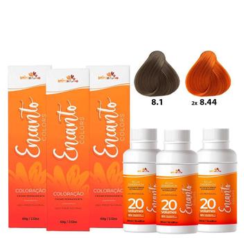 Kit Encanto Colors Doce De Leite Base 8 E Oxigenada 20Vol6% - Beleza ...