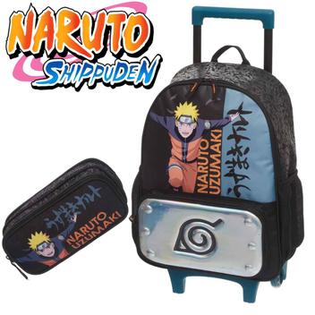 Mochila Uniforme Ninja Naruto Clã Uzumaki Jinchuriki Aldeia Folha