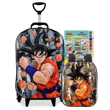 Kit Completo Mochila Infantil Dragon Ball Z Goku Super Rodinhas