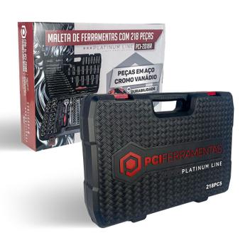 Kit Ferramenta Jogo Soquete Chave Combinada Catraca 218 Pcs - Pci