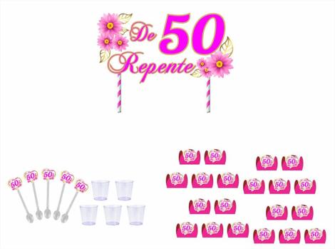 Topo de Bolo Espeto Número 7 Rosa - Festas da 25