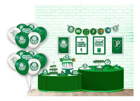 Kit Festa Aniversário Palmeiras Futebol Decoração Kit Ouro - Impakto Visual  - Kit Decoração de Festa - Magazine Luiza