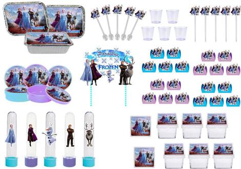 Kit festa Frozen 2 (155 peças) (lilás e azul claro) 20 pessoas - Produto  artesanal - Kit Decoração de Festa - Magazine Luiza