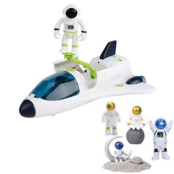 Kit Foguete Nave Espacial Brinquedo Com 5 Astronautas Espaço - Etitoys ...