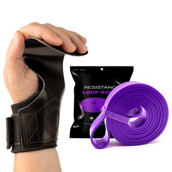Kit Hand Grip CF Skyhill Cross e Super Band Roxo Forte 45kg - Hand