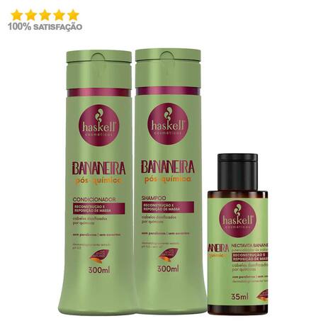Kit Haskell Reconstrução e Repositor de Massa Bananeira 300ml Shp Cond ...