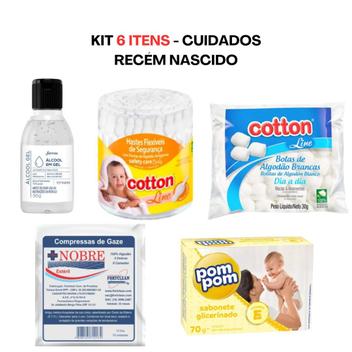 kit Higiene Para Bebê Recém-Nascido 6 Produtos - Cotton Line - Kit ...