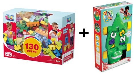 Blocos De Montar Infantil Brinquedo Educativo Kit 156 Peças Estilo