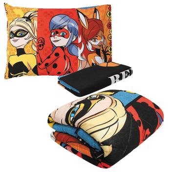 Jogo de Cama Miraculous Ladybug Heroinas 2Peças Leppers