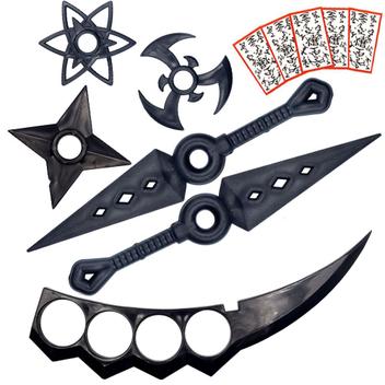 Kit Itachi Cosplay Akatsuki c/ 3 Kunai + 3 Shurikens Ninja - Point Geeks - Espada de Brinquedo - Magazine Luiza