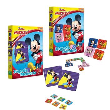 Jogo de Dominó Infantil - Disney Junior - Mickey - 28 Peças - Toyster