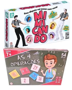 Kit Jogo Infantil 7 Anos Tabuleiro Mimicando Interativo E As 4 ...