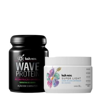 Kit Kah-Noa Cachos Definidos Wave Protein E Super Light 300G - Kit de ...