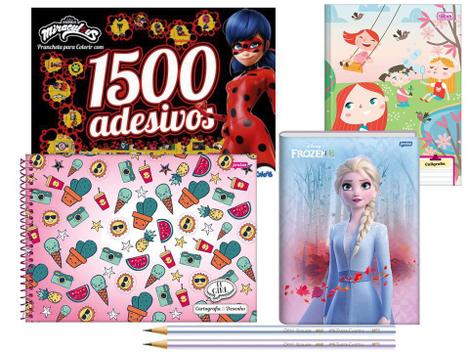 Kit ladybug miraculous adesivos + cadernos E lapis 2 em Promoção na  Americanas