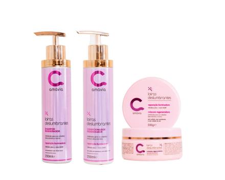 Kit Loira Deslumbrante Amavia Regeneradora Cabelo Tratamento - Kit de ...