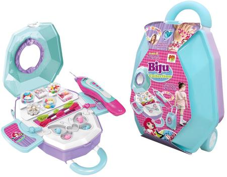 Kit Maleta Miçangas Pulseiras Biju C/ Tererê Cabelo Infantil - DM