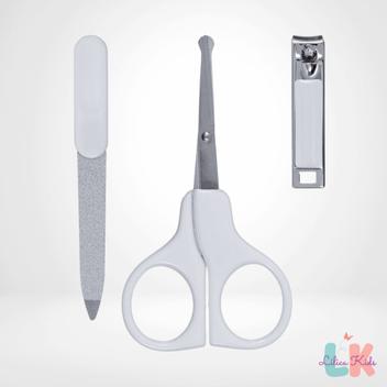 Kit Manicure Bebê 3 peças Cortador, Lixa e Tesoura Buba Higiene - Kit ...
