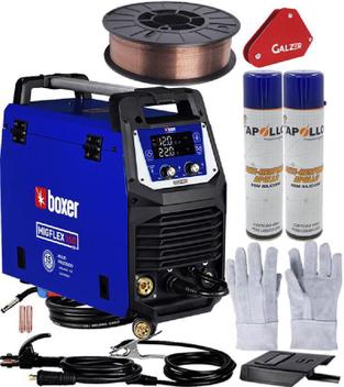 Kit Maquina De Solda Inversora Mig Flex 160 Tig Mma + Luvas - Boxer ...