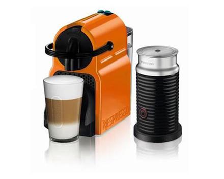 Kit Nespresso Cafeteira Exp Inissia Laranja & Espumador Aeroccino