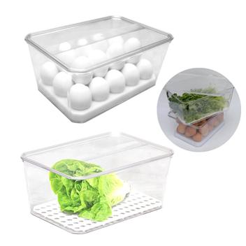 Kit Organizador de Geladeira Porta Ovos Acrílico Porta Salada Legumes ...