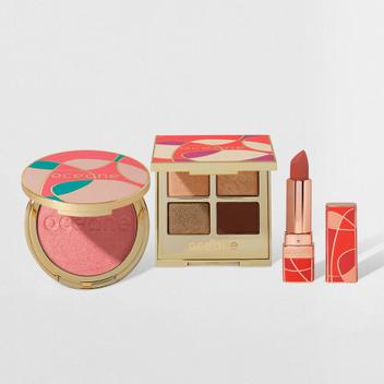 Kit Paleta de Sombras + Blush Cintilante + Batom Nude Capri (3 Produtos