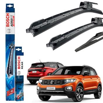 Kit Palheta Dianteira e Traseira T Cross Tcross 2019 2020 2021 Limpador ...