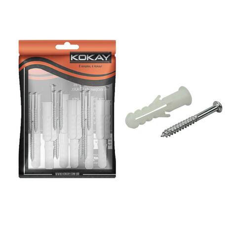 Kit Parafuso Aço C/ Bucha Reforçada 10mm Pacote C15 Unidades - KOKAY ...