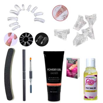 Kit Polygel Reposição Poligel Molde F1 Lixas Presilhas - Casa_da_compra ...