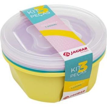 Kit Pote 3 Pcs Organiza 1,2l Red Nude Jaguar - Pote - Magazine Luiza