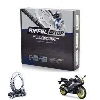 KIT relação C/ret YZF-R15 V3/V4 (22-24) 48Z X 14Z 428HO X 128L - Riffel ...