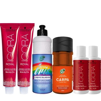 Kit Ruiva Braba 9.7, Ox 30Vol, Tonalizante Carpa E Creme - Segredo Da
