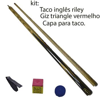 kit taco de sinuca profissional inglês Riley sola capa e giz, Kit taco de  sinuca ash inglês sola capa e giz. - Tacos de Sinuca - Magazine Luiza